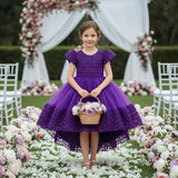 Kid Girl 3D Flower Tutu Mesh Dance Performance Wedding Dresses