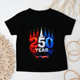 Kid Boy Girl USA Independence Day Fashion Short Sleeve T-Shirt Summer Top