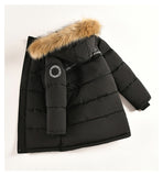 Boys' Cotton Clothes Children's Large Fur Collar Parker Children's Thickened Down Cotton Fur Collar Jacket