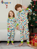Family Matching Christmas Deer Snowman Snowflake Parent-child Printed Loungewear Pajamas