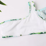 Family Matching Parent-Child High Waist Shoulder Split Swimsuits