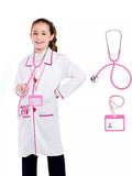Kid Boy Girl Doctor White Work Permit Laboratory 3 Pcs Set