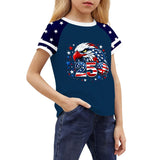 Kid Boy Girl USA Independence Day 250th Anniversary Casual  Loose T-Shirt Top