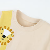 Kid Baby Boy Summer Short-sleeved Fashion Dinosaur Crew Neck T-shirt