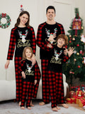 Family Christmas Parent-Child Pajamas Homewear Deer Pajamas