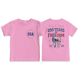 Kid Boy Girl Crew Neck Top Fashion Comfortable Independence Day T-shirt