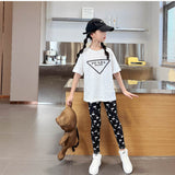2-12T Kid Girl Autumn  Summer Nine-point Thin Pants Leggings