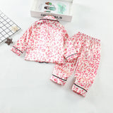 6M-4T Baby Girl Boy Long-sleeved Imitation Silk Pajamas