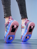 Kids Girl Runaway Mermaid Princess Roller Skates Charging Wheels Sneakers Shoes