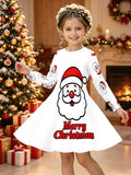 3-12Y Kid Girl Christmas 2026 Autumn Winter Long-sleeved Dresses