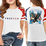 Kid Girl USA Independence Day 250th Anniversary Summer T-Shirt Tops