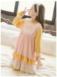 Kid Baby Girls Cotton Spring Autumn Long-sleeved Casual Dresses