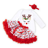 0-18M Baby Christmas Cute Long-sleeved 3 Pcs Set