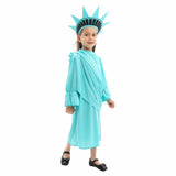 American Free Muse Independence Day Kid Girl Costume Dress Set