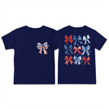 Kid Boy Girl USA Independence Day Printed Crew Neck Short Sleeve T-Shirt