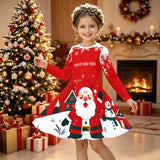 3-12Y Kid Girl Christmas 2026 Autumn Winter Long-sleeved Dresses