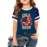Kid Boy Girl USA Independence Day 250th Anniversary Short Sleeve T-Shirt Tops