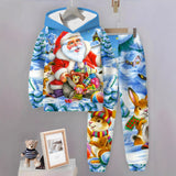 TEMU's New Christmas Children's Hooded Sweater Set 2 Pieces