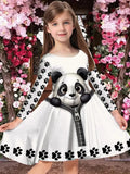 Girls Dress Romantic Color Playful Cartoon Cute Girls Dress