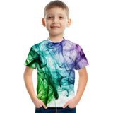 Kid Boy Geometric Graffiti 3D Digital Printing Casual T-shirt
