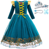 Kid Girl Brave Legend Princess Melita Long Sleeve Dresses