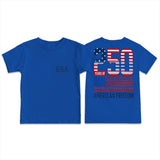 Kid Boy Girl Crew Neck Top Fashion Comfortable Independence Day T-shirt