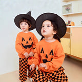 6M-5T Kid Baby Boy Girl Halloween Pumpkin Long-sleeved Suit Costume