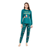 Family Matching Parent-child Santa Snowman Deer Letter Pajamas