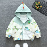 Children's Clothing Boys' Spring Clothing Little Dinosaur Jacket Boys' Foreign Style Tide Hooded