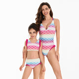 Family Matching Parent-child Mermaid Bikini Surfing Swimwear