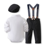 0-24M Baby Boy British Style Gentleman Spring Autumn Suit 5 Pcs Set