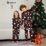 Family Matching Halloween Carnival Pumpkin Wizard Printed Loungewear Pajamas