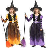 Halloween Children's Witch Princess Costume Hat Masquerade Dance Witch Show Costume School