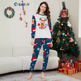 Family Matching Christmas Deer Snowflakes Parent-child Printed Loungewear Pajamas