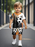 2026 New Sports Style Round Neck Short-sleeved Shorts Set Is Loose and Comfortable