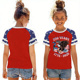 Kid Boy Girl 250th Years of America Independence Day Casual T-shirts Tops