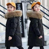 4-14T Kid Girl Down Cotton Fashion Winter Warm Coats Jackets
