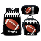 Kid School Satchel Street Tide Basketball Football Three-piece Set Schoolbag