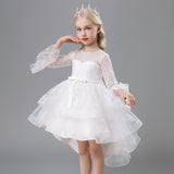 Kid Girl Princess European American Flower Fluffy Wedding Dresses