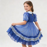 2-8T Kid Baby Girls Summer Rabbit Police Officer Birthday Dress