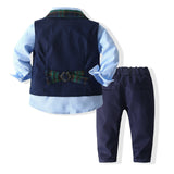 6M-5T Kid Baby Boys Gentleman Long Sleeve Formal Suits 4 Pcs Set