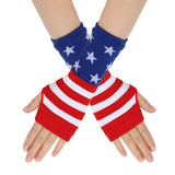 Kid Stars Stripes Long Socks Pentagram Gloves Independence Day