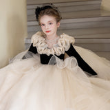 Girls' Dress French Light Luxury Niche Host Birthday Princess Dress Children's Piano