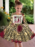 2-10T Kid Girl Fake Personalized Long-sleeved Swing Fashion Trend Dresses