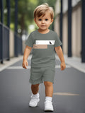 2026 New Sports Style Round Neck Short-sleeved Shorts Set Is Loose and Comfortable