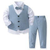 6M-8T Kid Baby Boys Spring Autumn Wedding Banquet 4 Pcs Set