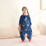6M-6T Kid Baby Girl Flannel Sleeping Bag Cartoon Kick-proof One-piece Pajamas