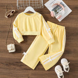 2-8Y Kid Baby Girl Autumn Winter Casual Sports Suit 2 Pcs Set