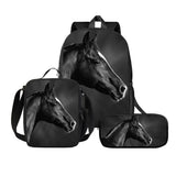 Kid Student Schoolbag Animal Meal Pencil Backpack 3 pcs/Set