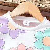 2-8Y Kid Girl Casual Long-sleeved Flower Shirts Top